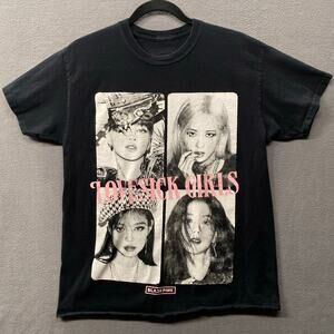 Blackpink Love Sick Girls Cropped T Shirt Unisex M Black K Pop Graphic Band Tee